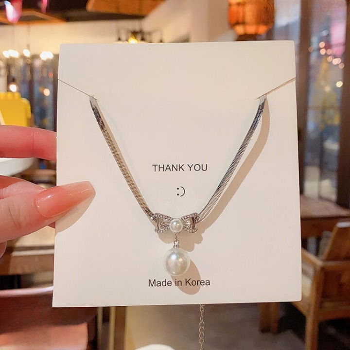 Elegant Korean Know Shape Pearl Pendent | Knot Pearl Necklace Party Jewelry
