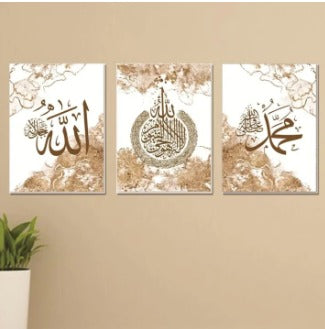 Set of 3 Wall Art Wooden Photo tile Frames for Wall Decor