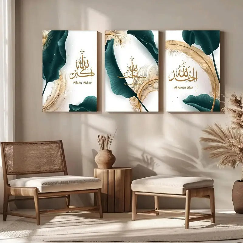 Set of 3 Wall Art Wooden Photo tile Frames for Wall Decor