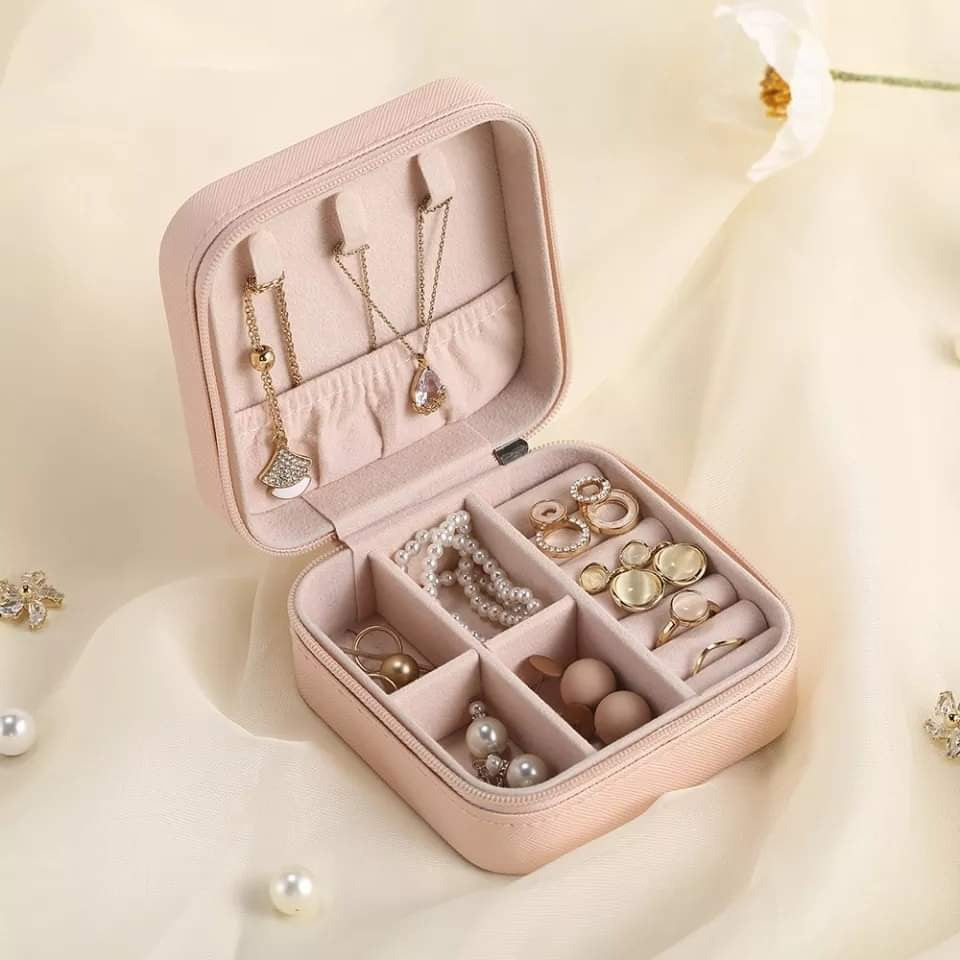 Portable Jewelry Storage Box | Leather Organizer | Travel Case