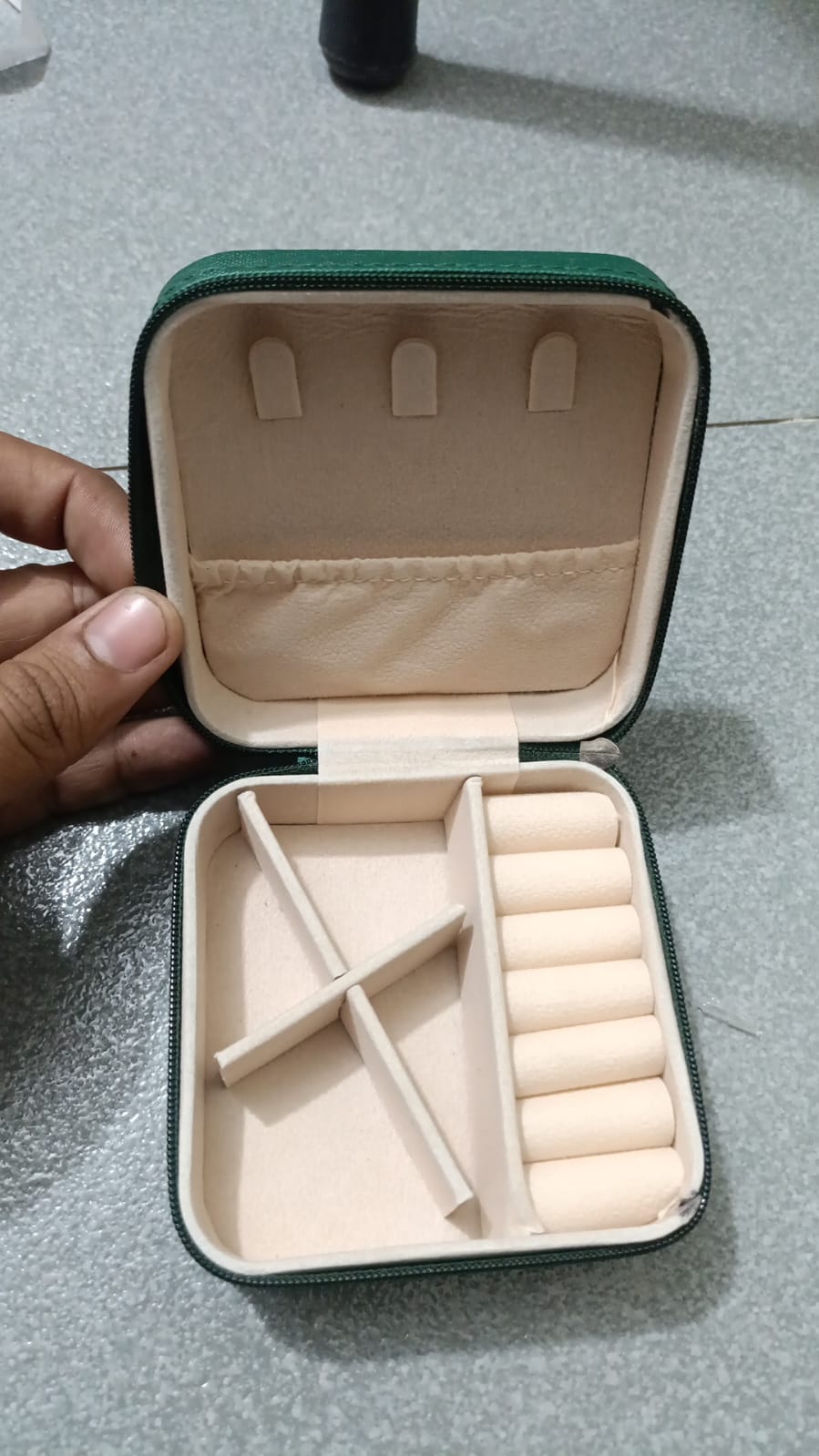 Portable Jewelry Storage Box | Leather Organizer | Travel Case