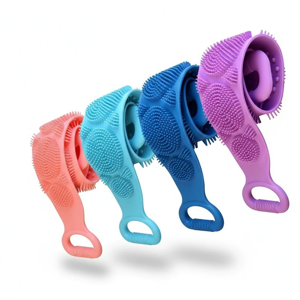 Silicone Bath Body Brush Soft Rubbing Exfoliating Massage For Back Cleaning High Quality Bathroom Accessories