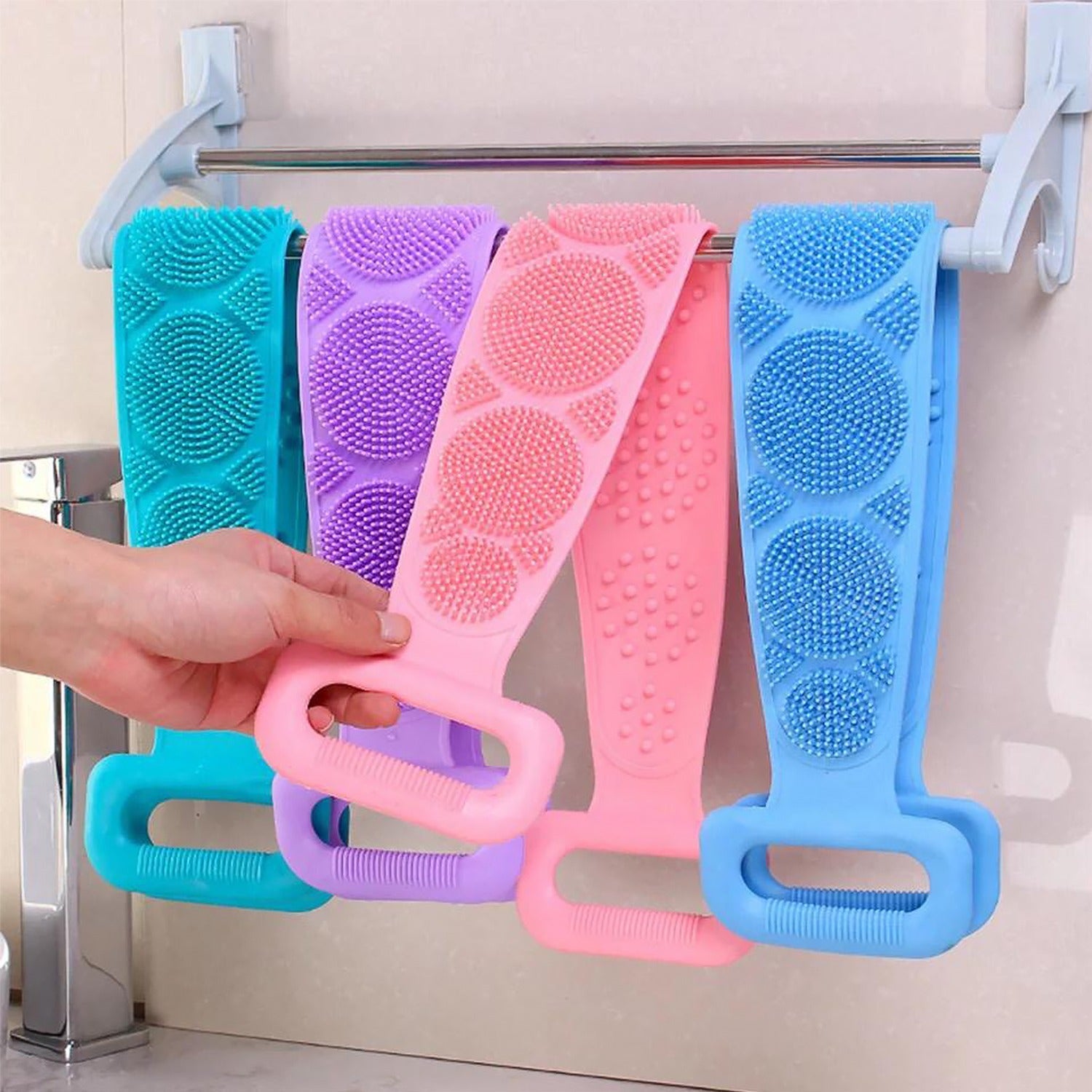 Silicone Bath Body Brush Soft Rubbing Exfoliating Massage For Back Cleaning High Quality Bathroom Accessories