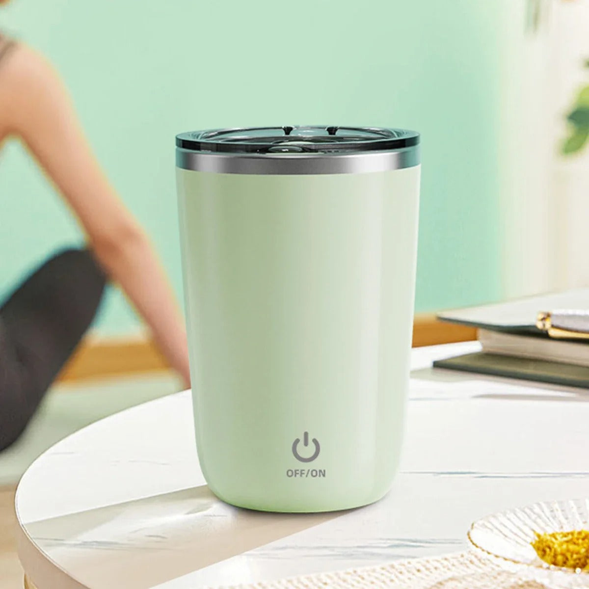 350ml Stainless Steel Automatic Self Stirring Mug Coffee